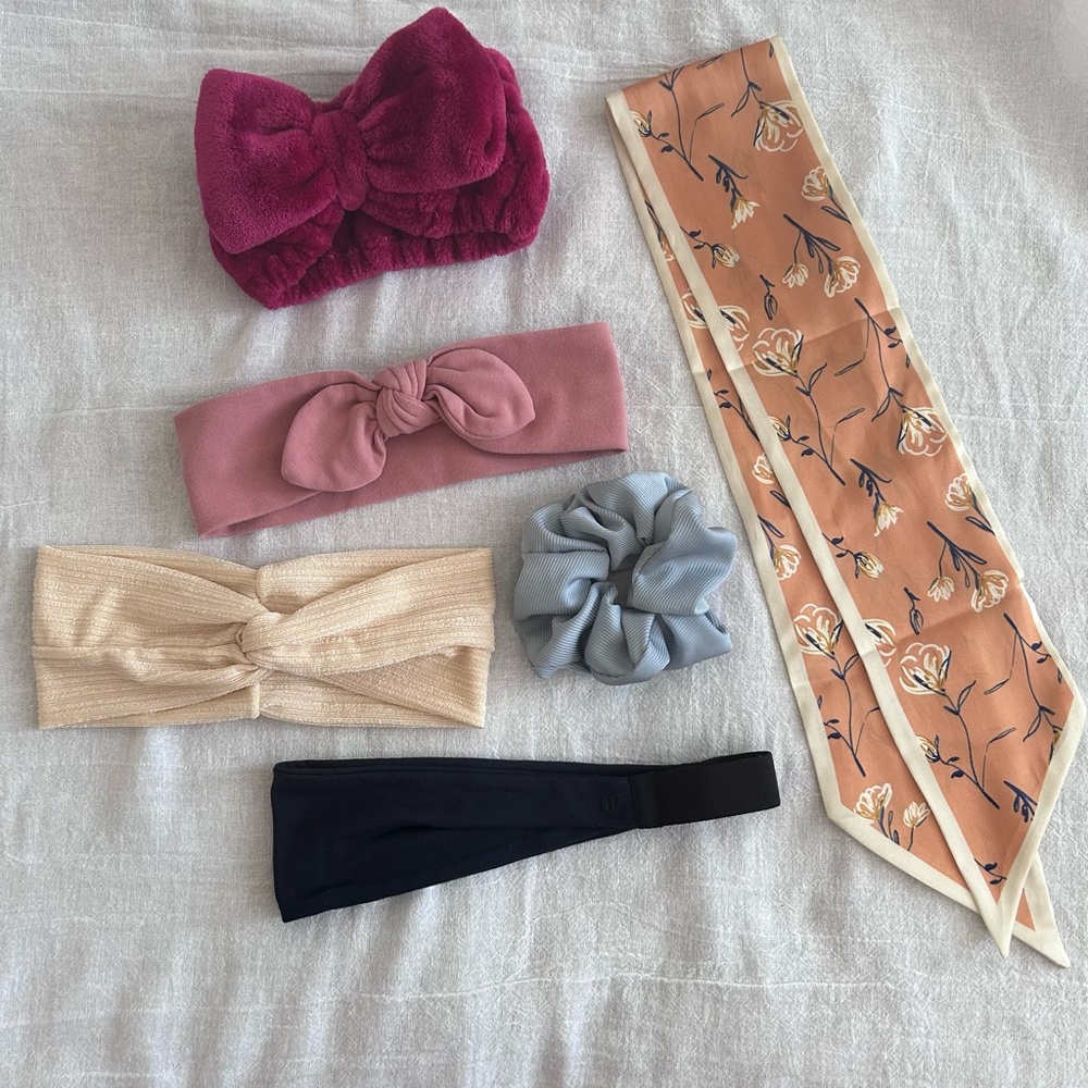 Hair Accessories - SET of Headband, Scrunchie, and Hair Scarf